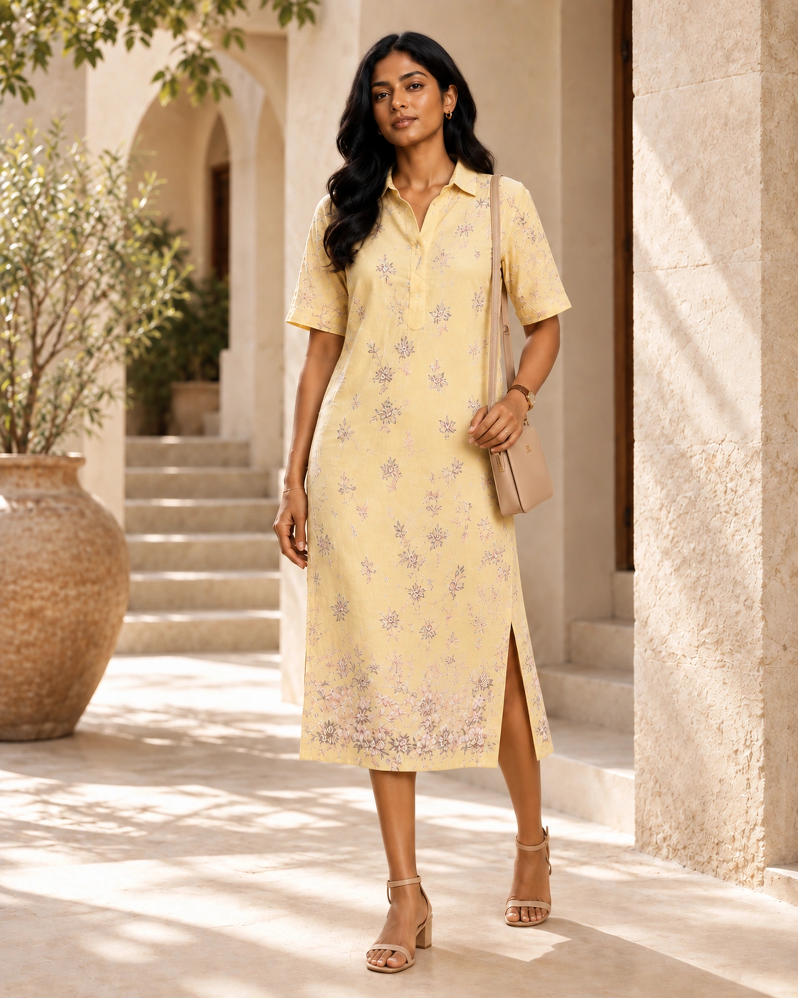 Kelly Dress Embroidery Floral Designed